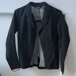 Black Jacket with Pink Cuff Detail